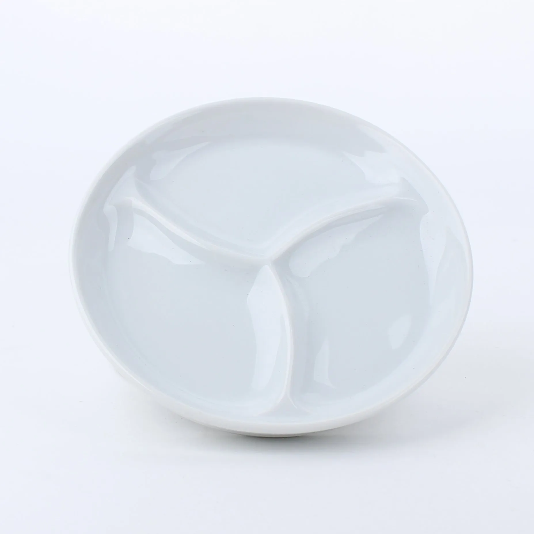 3-Sectional Porcelain Plate L d.14cm