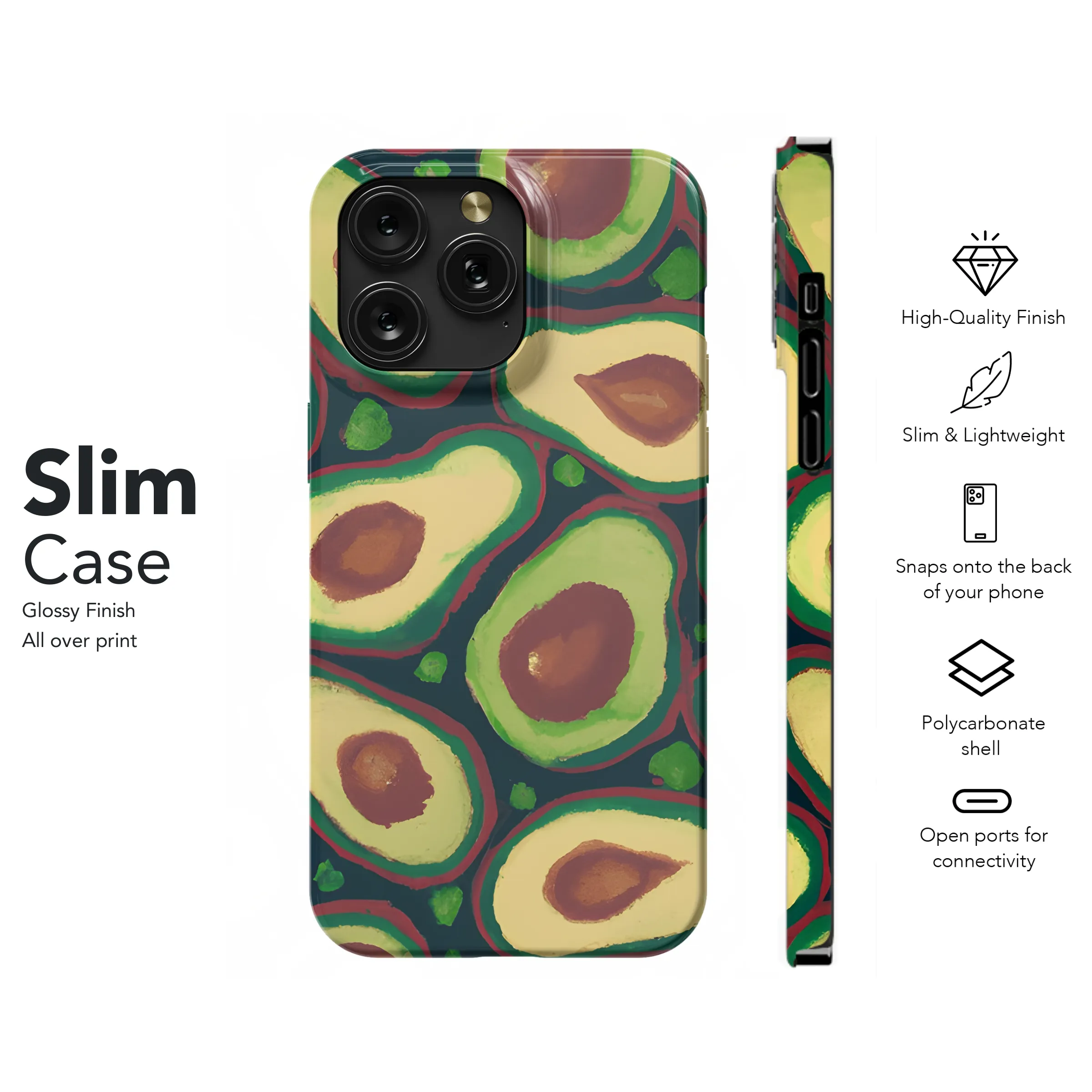 Abstract Avocado Phone Case iPhone Samsung Cover Pixel 3535