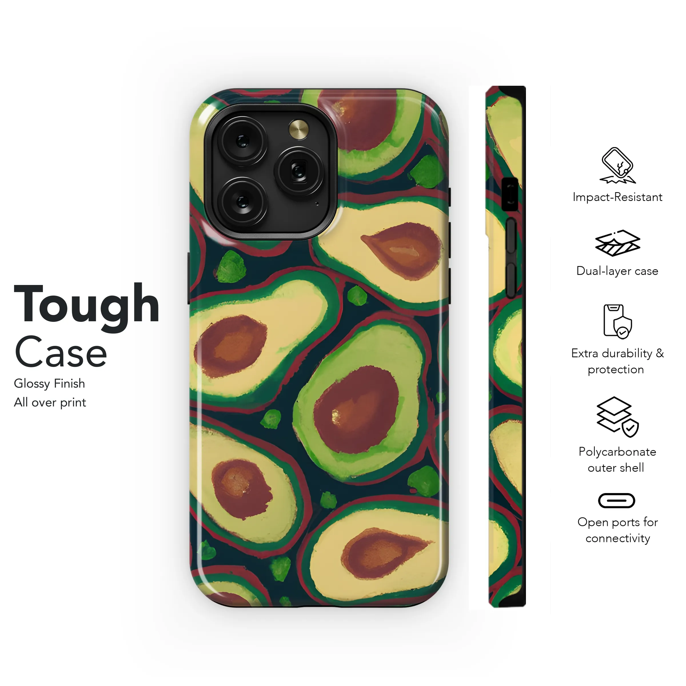 Abstract Avocado Phone Case iPhone Samsung Cover Pixel 3535