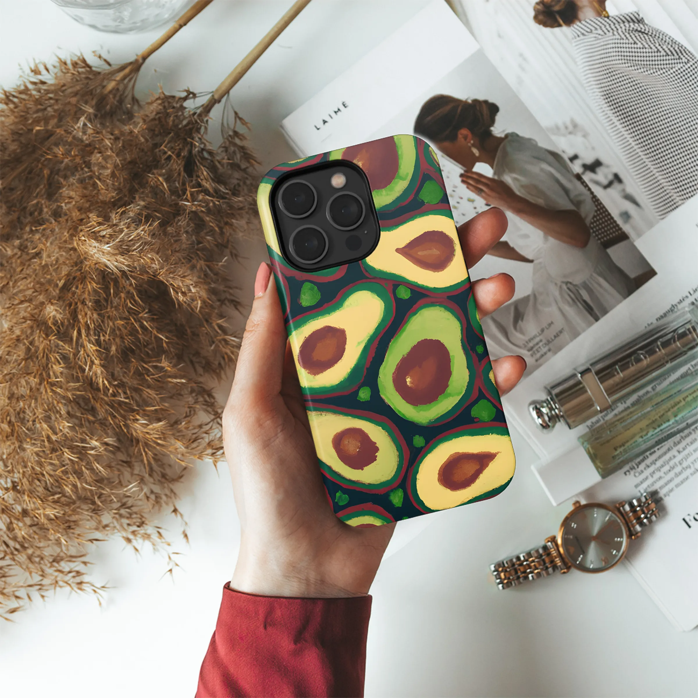 Abstract Avocado Phone Case iPhone Samsung Cover Pixel 3535