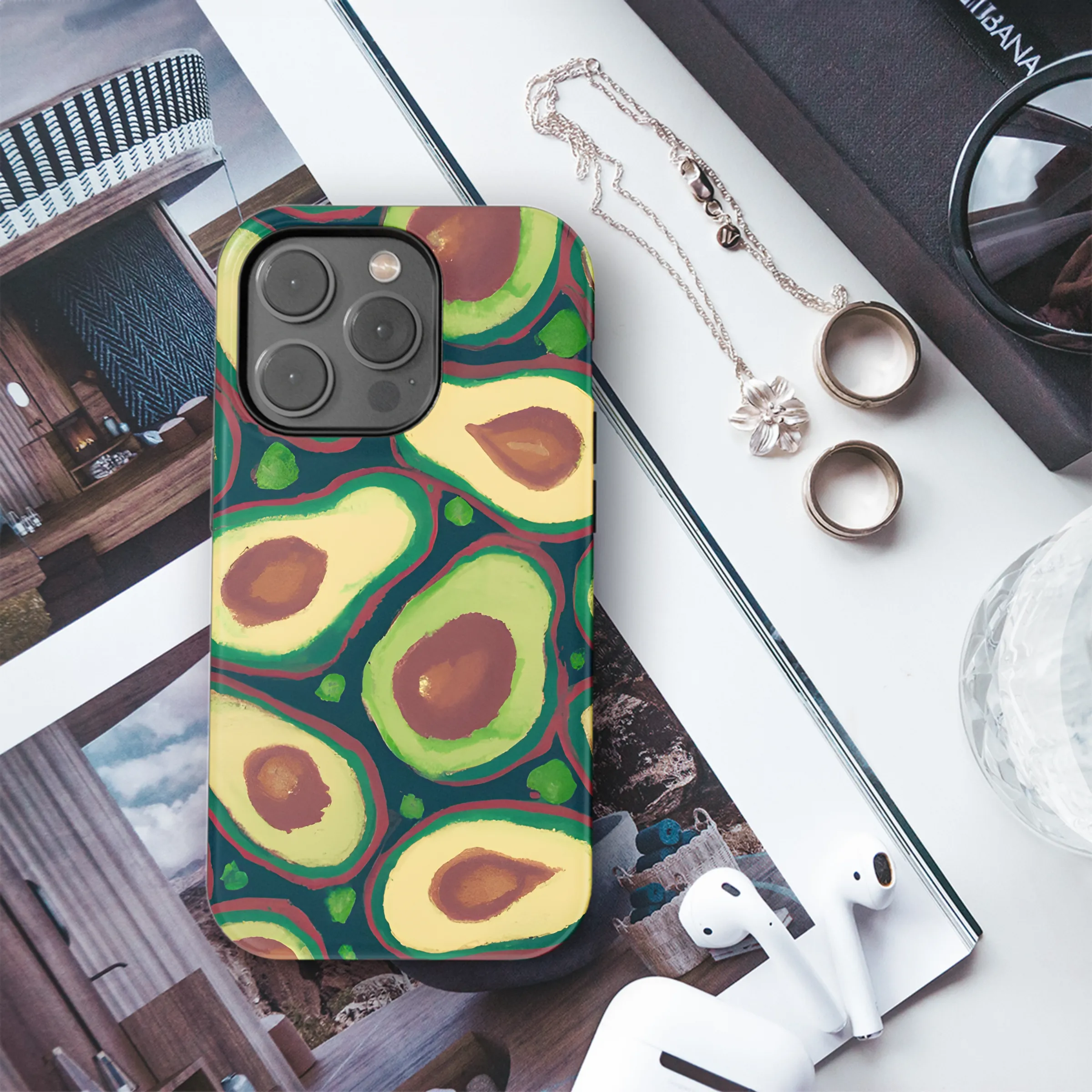 Abstract Avocado Phone Case iPhone Samsung Cover Pixel 3535