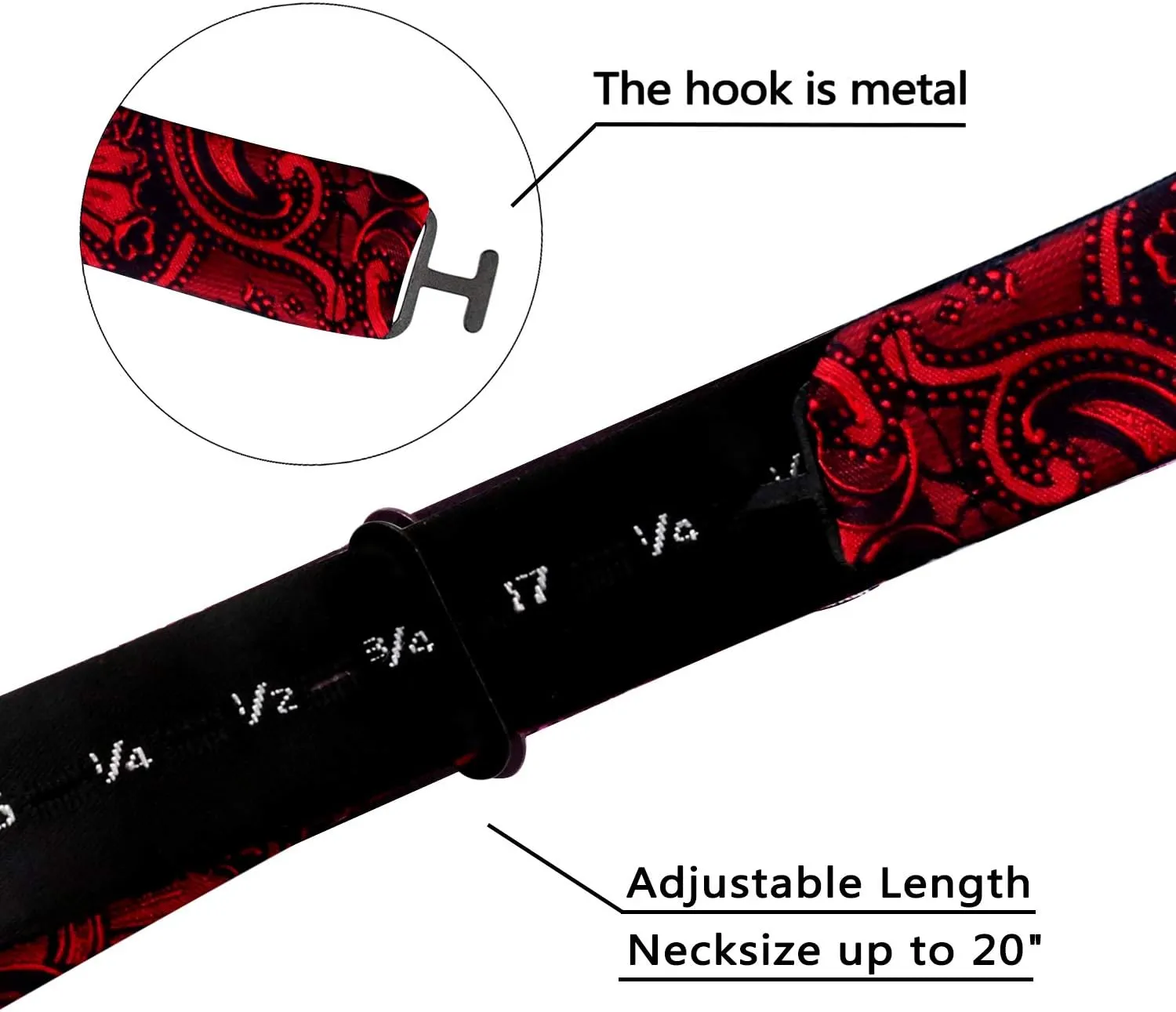 Alizeal Mens Paisley Jacquard Tuxedo Self Tied Bow Tie with Pocket Square Set