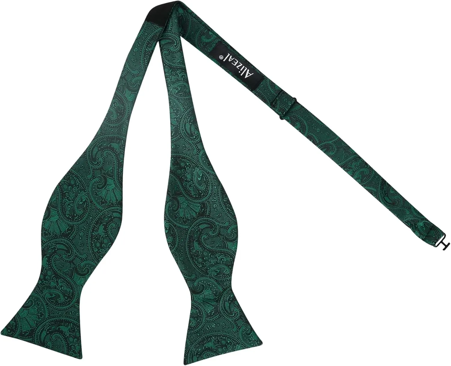 Alizeal Mens Paisley Jacquard Tuxedo Self Tied Bow Tie with Pocket Square Set