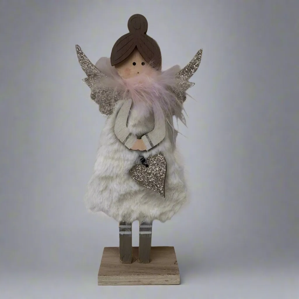 Angel White & Pink Christmas Decor Ornament