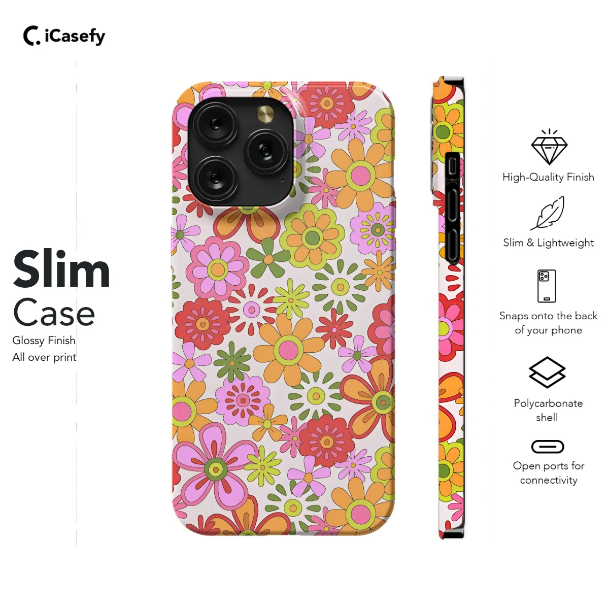 Botanical Psychedelic Groovy Floral Phone Case iPhone Samsung Cover Pixel 1108