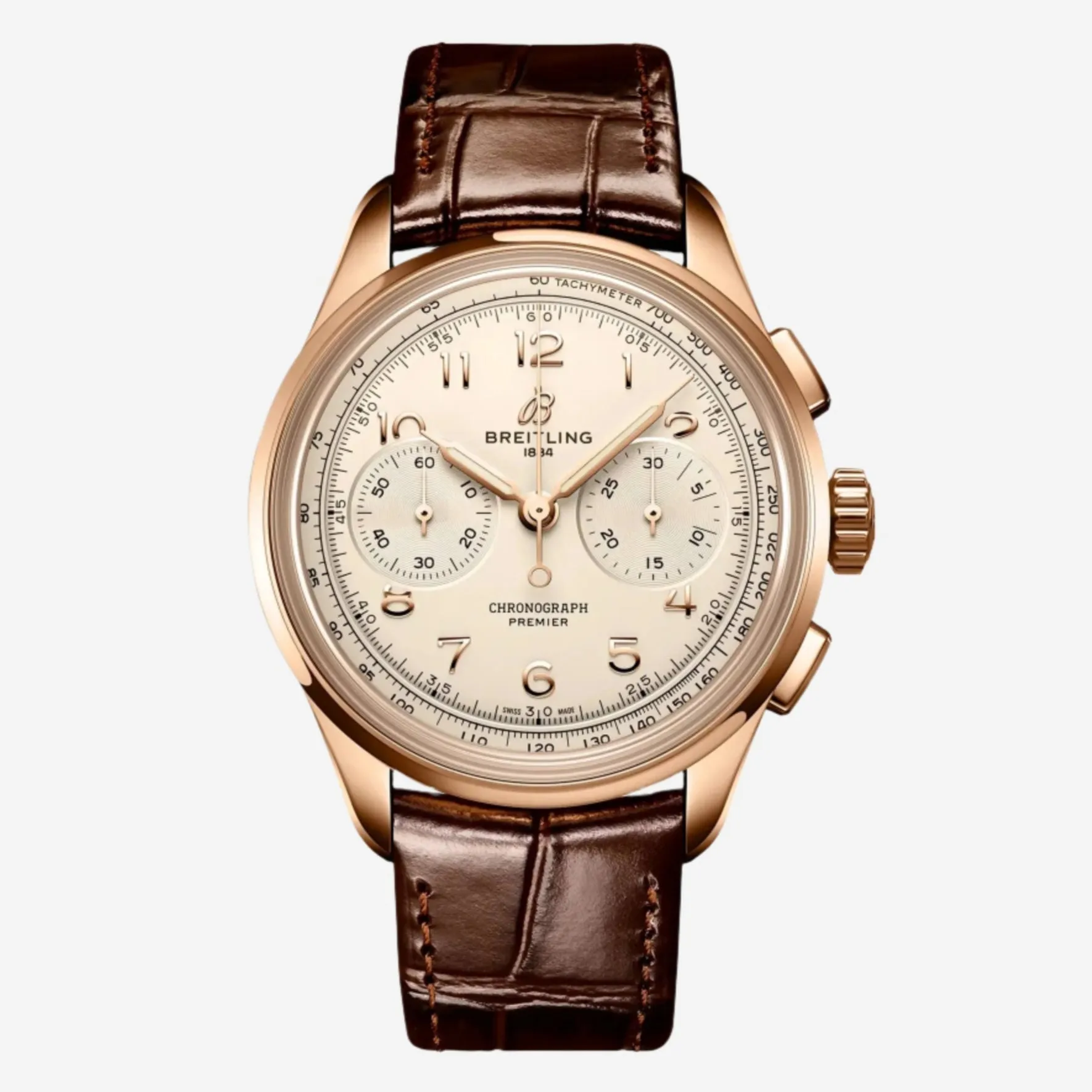 Breitling Premier B09 Chronograph 18K Rose Gold Manual Wind Men's Watch RB0930371G1P1