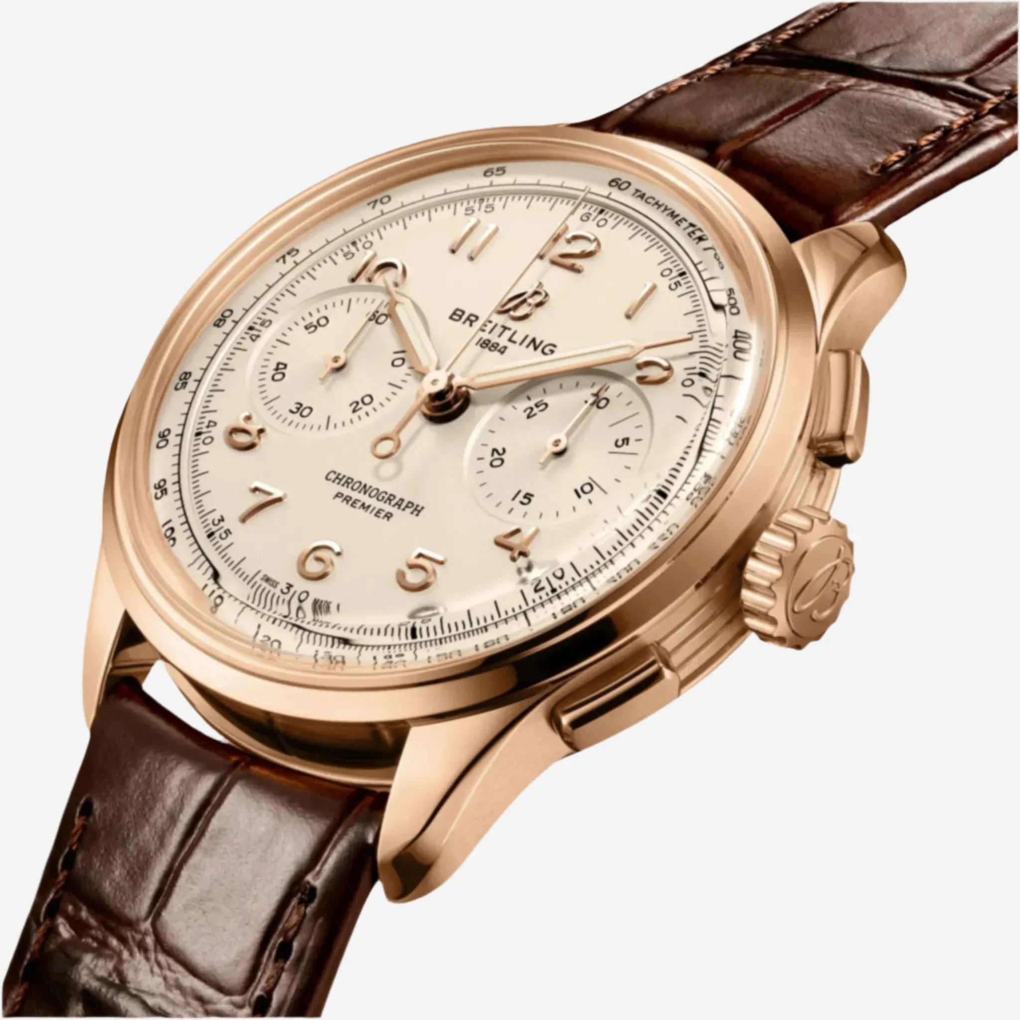 Breitling Premier B09 Chronograph 18K Rose Gold Manual Wind Men's Watch RB0930371G1P1