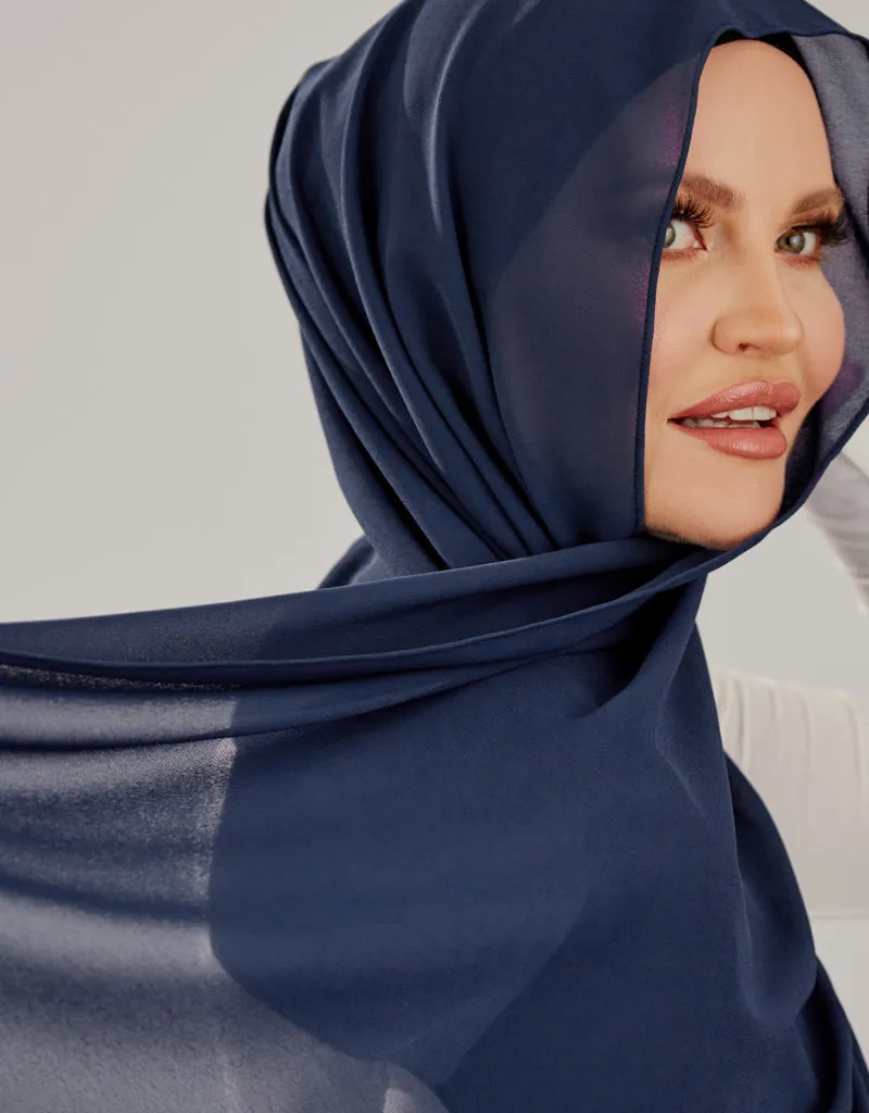Chiffon Shawl - Shades of Blue