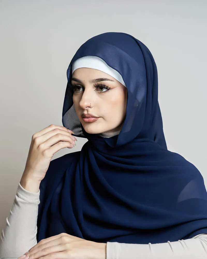 Chiffon Shawl - Shades of Blue