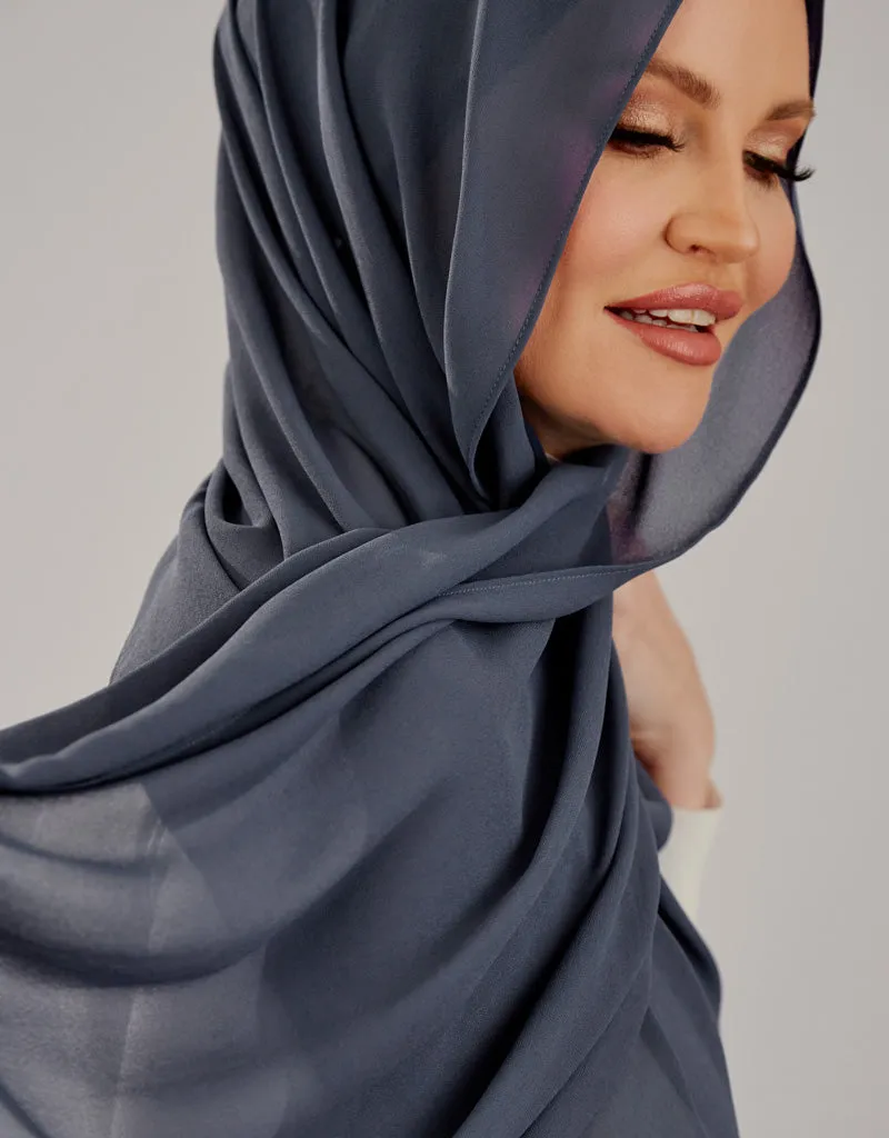 Chiffon Shawl - Shades of Blue
