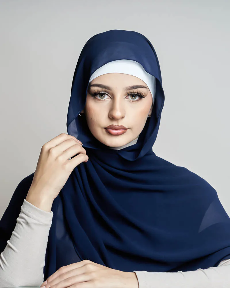 Chiffon Shawl - Shades of Blue