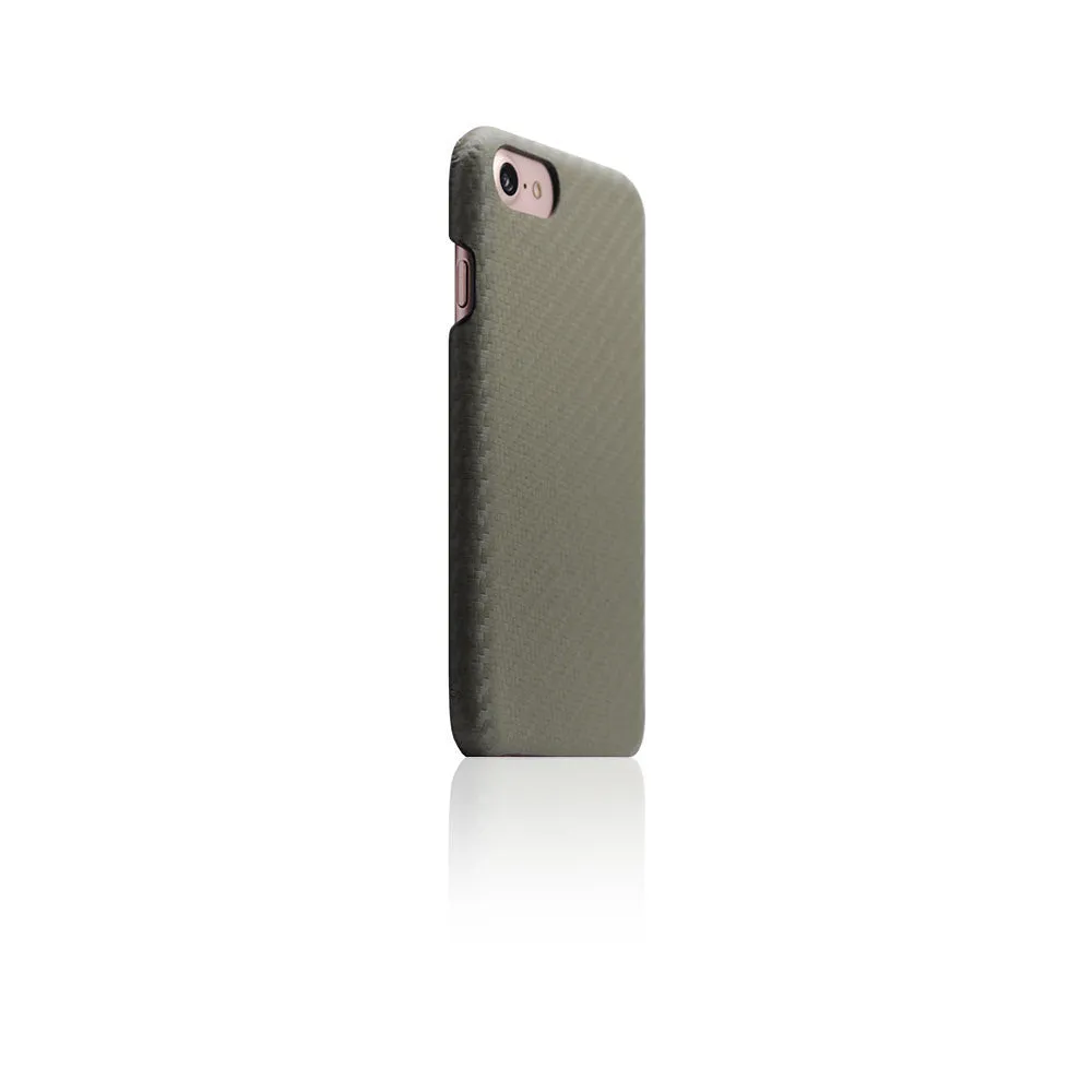 D  Italian Carbon Leather Back Case for iPhone 8 / 7 / SE 2020 (Khaki)