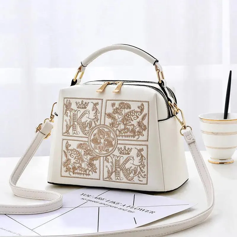 Embroidered Cross body Shoulder Bag