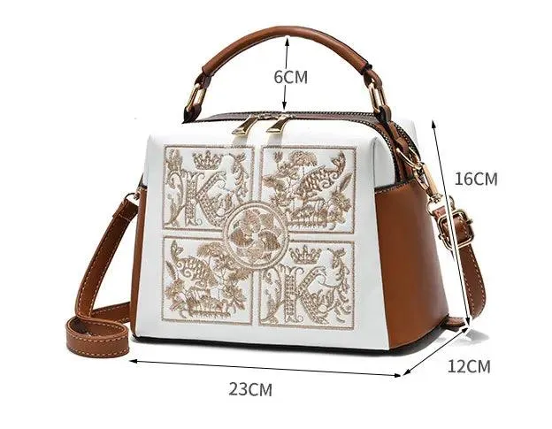 Embroidered Cross body Shoulder Bag