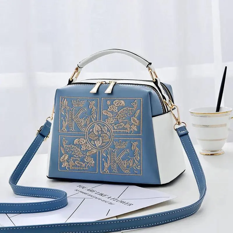 Embroidered Cross body Shoulder Bag