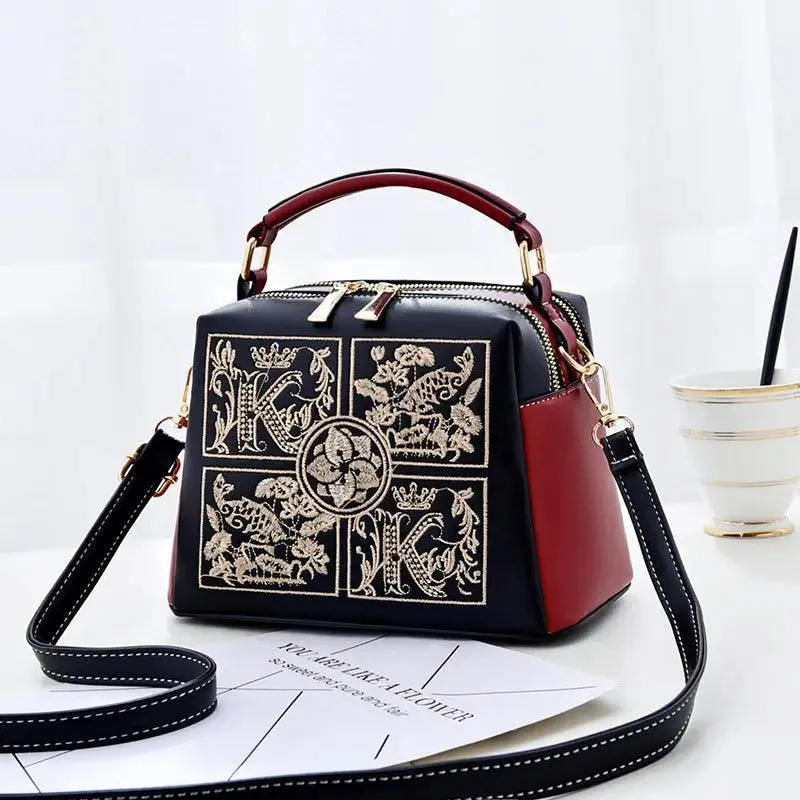 Embroidered Cross body Shoulder Bag