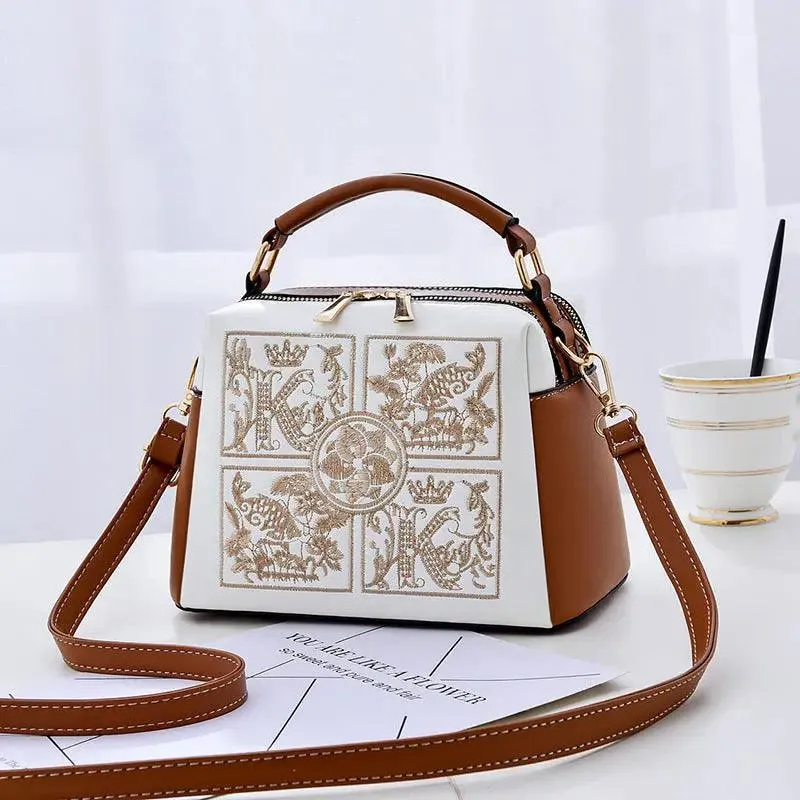 Embroidered Cross body Shoulder Bag