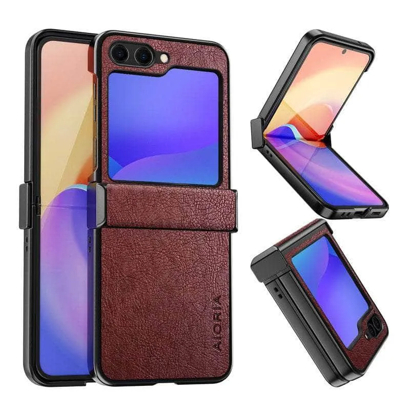 Galaxy Z Flip 5 Vintage Vegan Leather Case