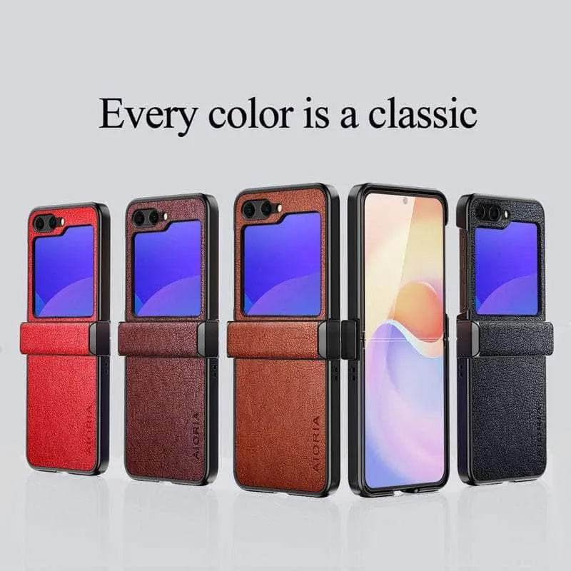 Galaxy Z Flip 5 Vintage Vegan Leather Case