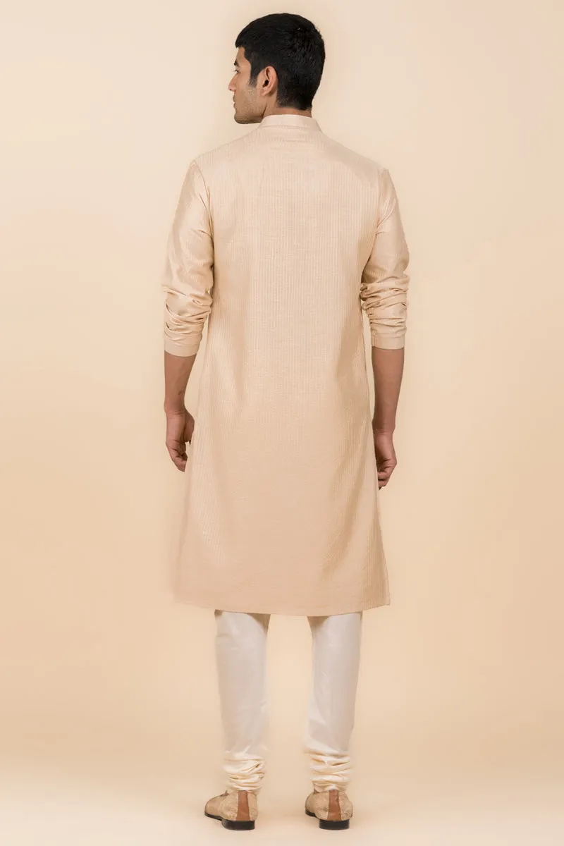 Gold All Over Embroidered Kurta set