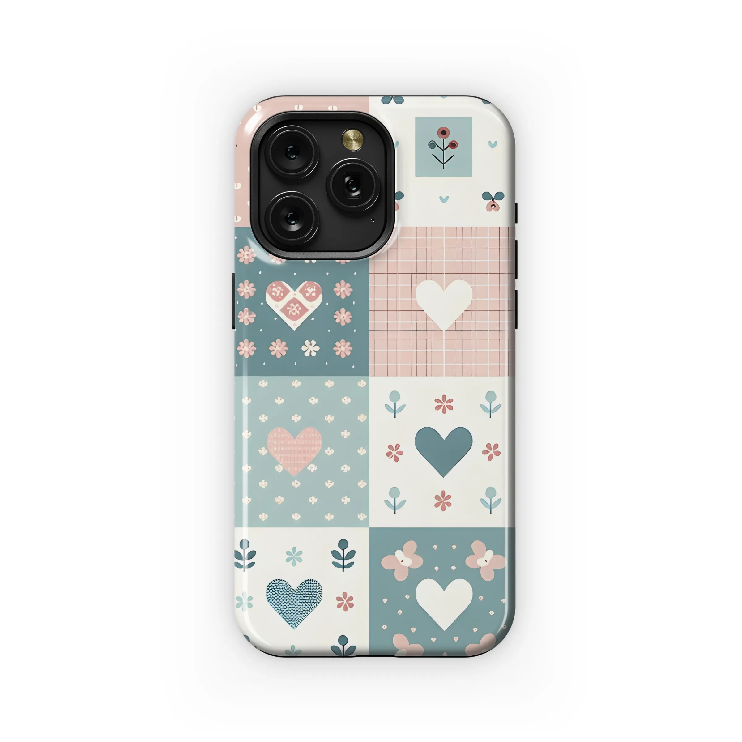 Heart Floral and Geometric Shapes Phone Case iPhone Samsung Cover Pixel 3506