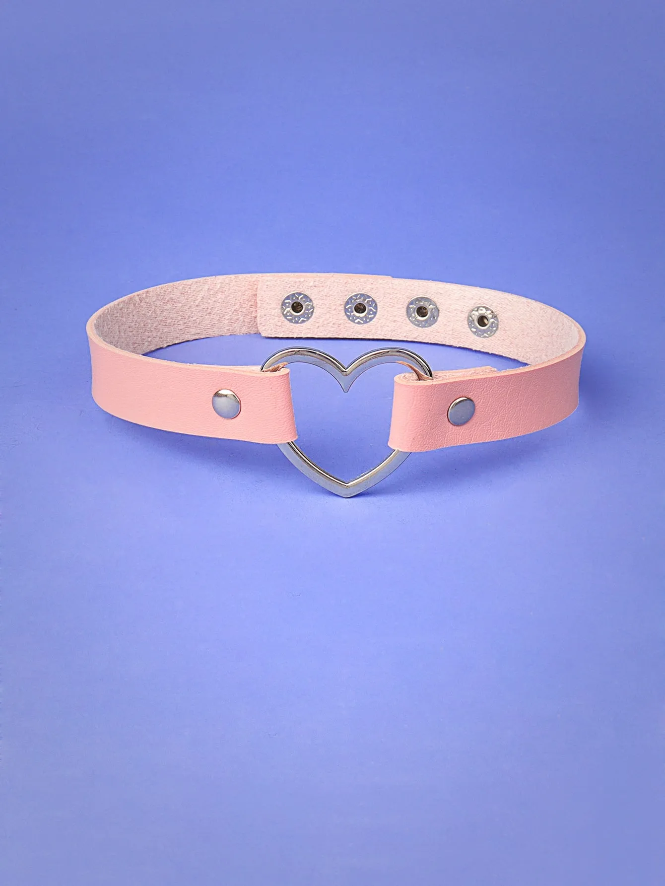 Heart-ring & Studded Decor Choker for Women Novelty Necklace Creative Necklace