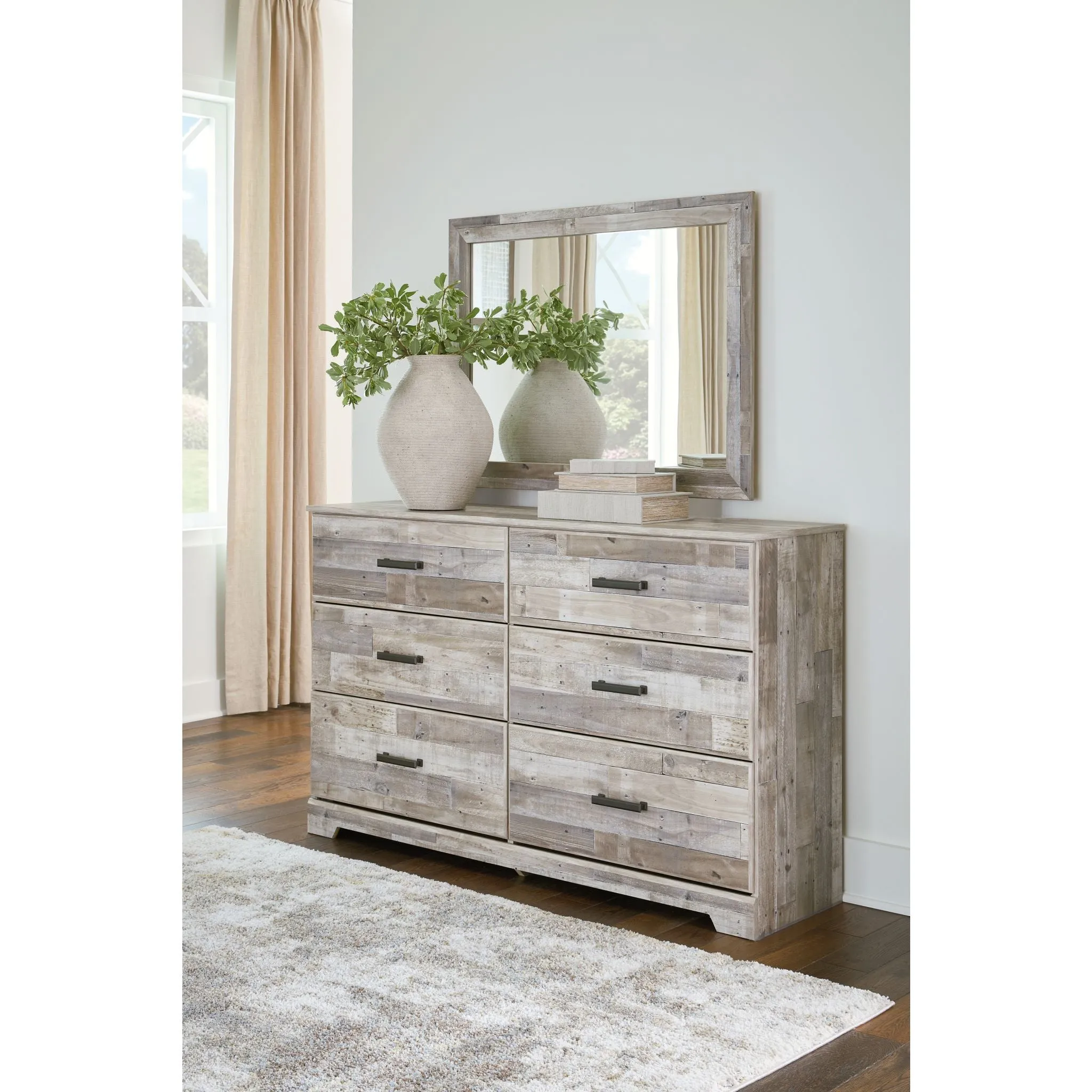 Hodanna Dresser and Mirror - Whitewash