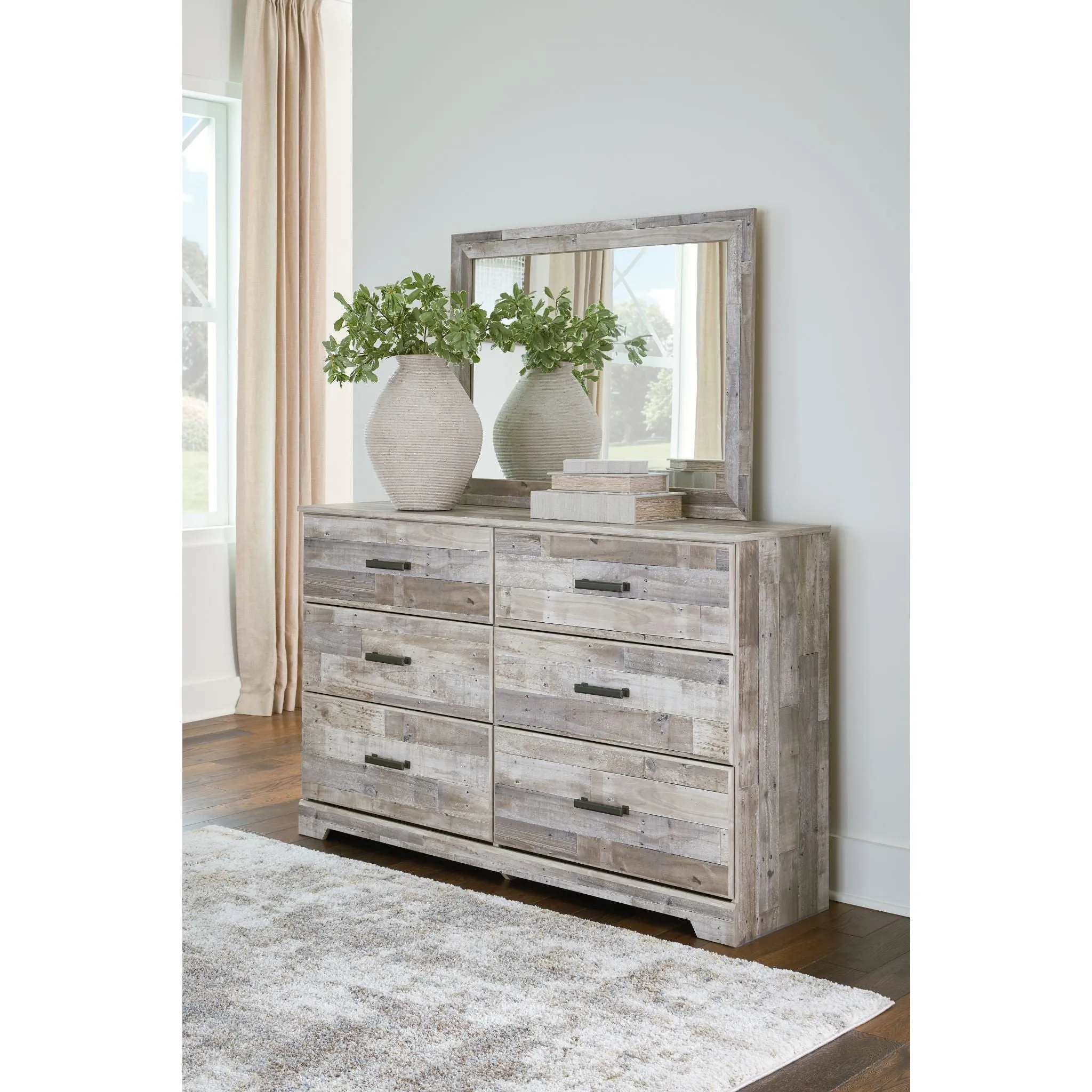 Hodanna Dresser and Mirror - Whitewash