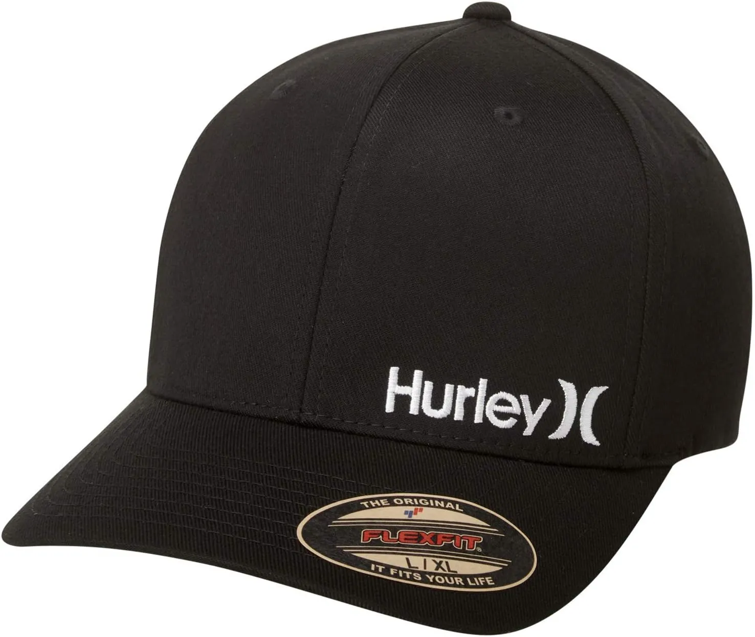 Hurley Men's Baseball Cap - Flexfit Curve Bill Fitted Trucker Hat for Men (S-XL)