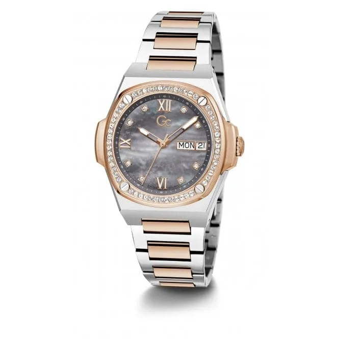 Ladies Coussin Shape Lady Silver Rose Gold Watch Y98001L5MF