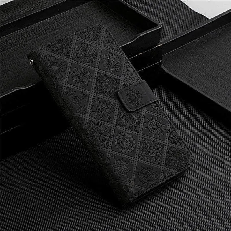 Leather Flip Wallet Galaxy A14 Floral Case