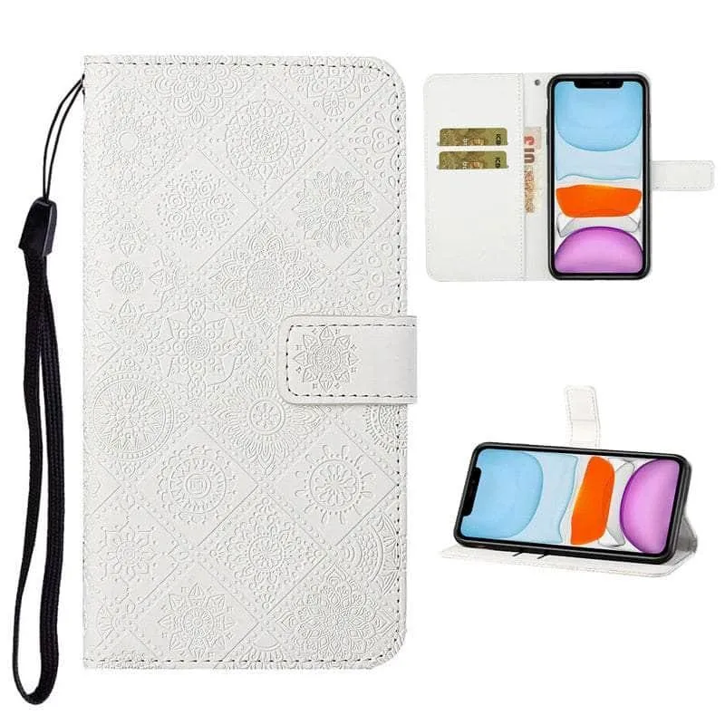 Leather Flip Wallet Galaxy A14 Floral Case