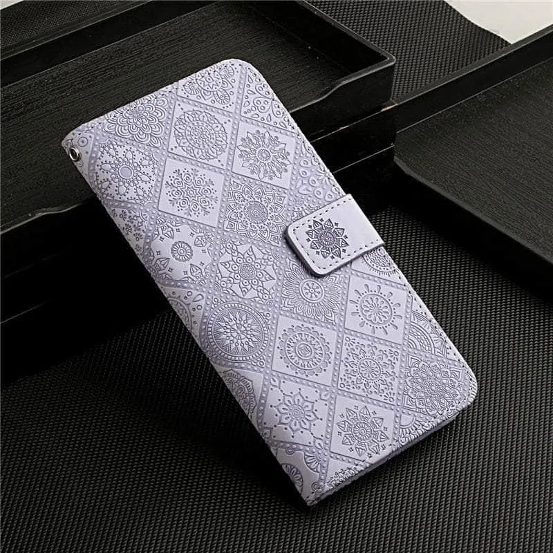 Leather Flip Wallet Galaxy A14 Floral Case