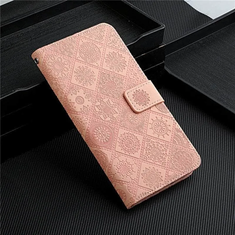 Leather Flip Wallet Galaxy A14 Floral Case