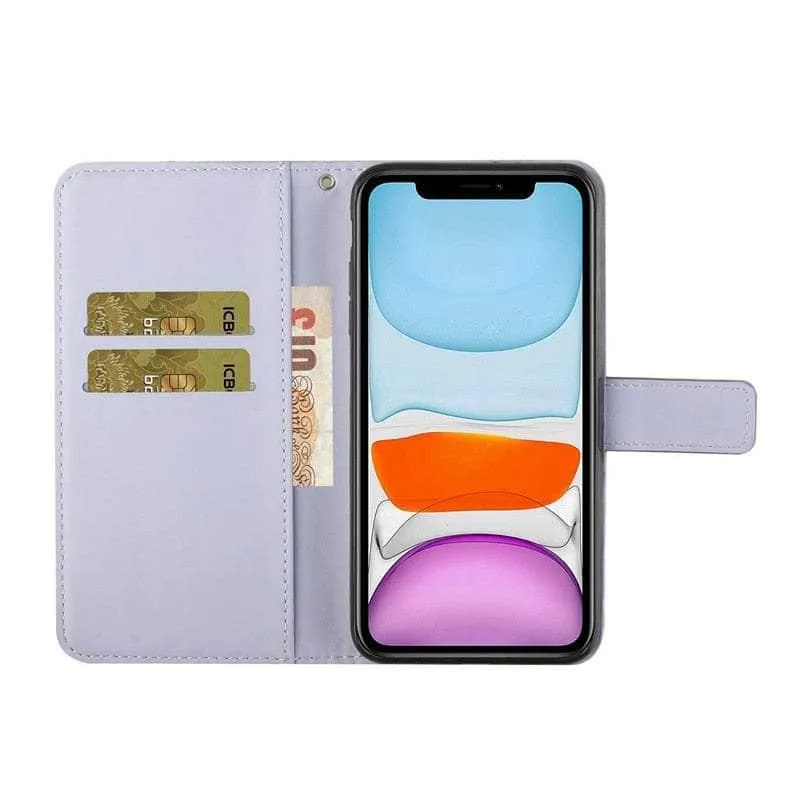 Leather Flip Wallet Galaxy A14 Floral Case