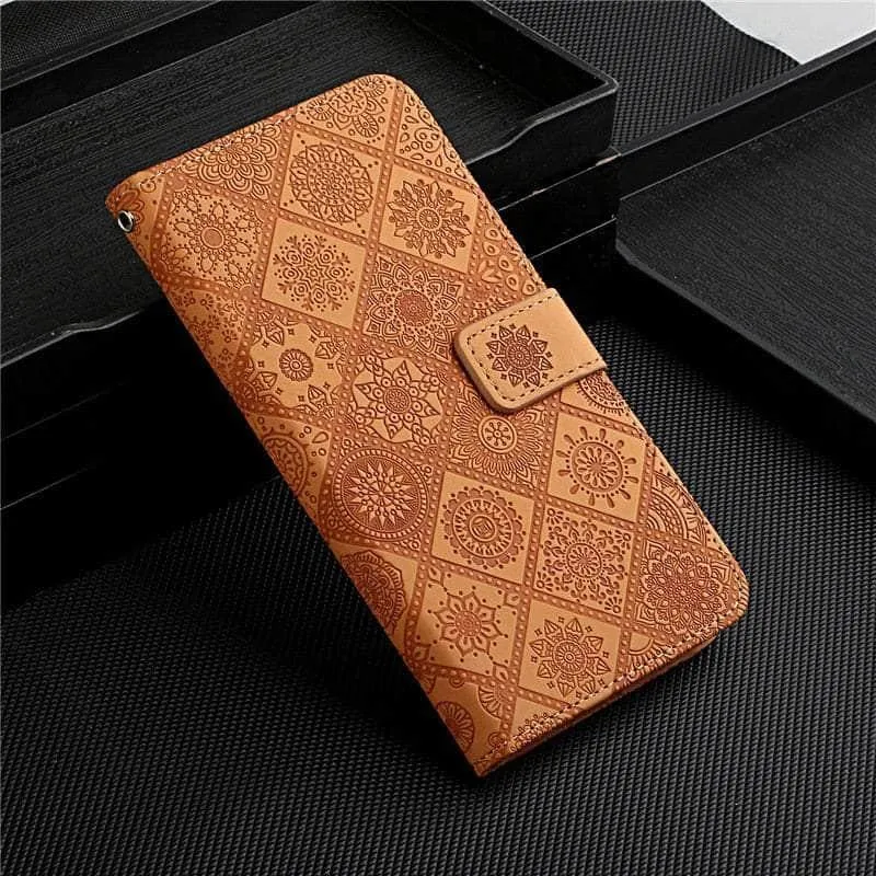 Leather Flip Wallet Galaxy A14 Floral Case
