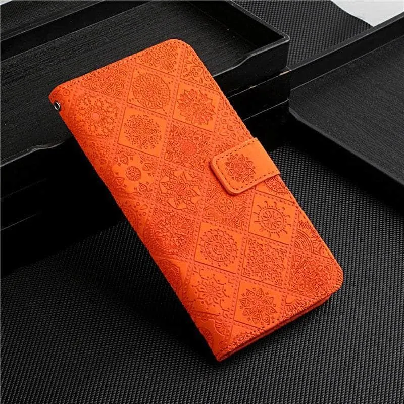 Leather Flip Wallet Galaxy A14 Floral Case