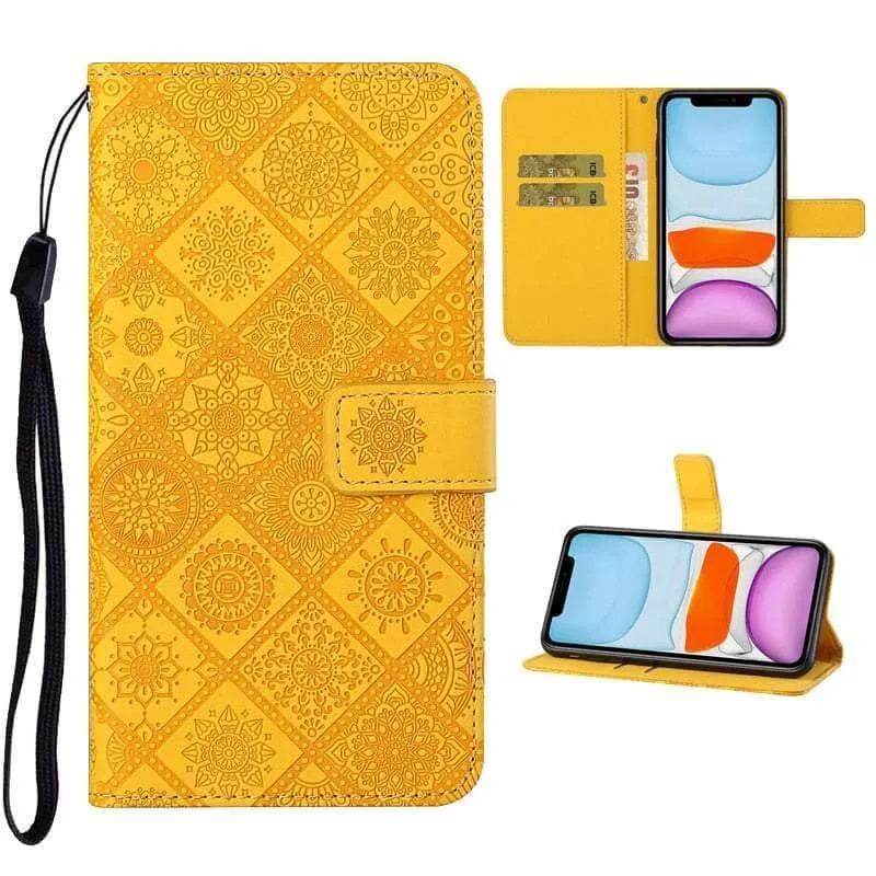 Leather Flip Wallet Galaxy A14 Floral Case