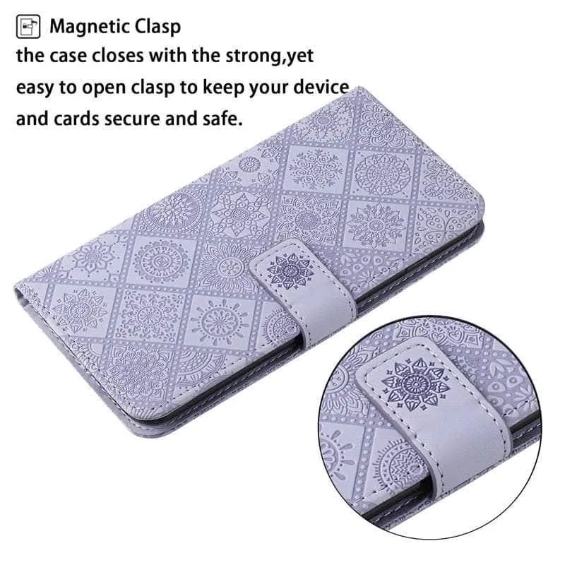 Leather Flip Wallet Galaxy A14 Floral Case