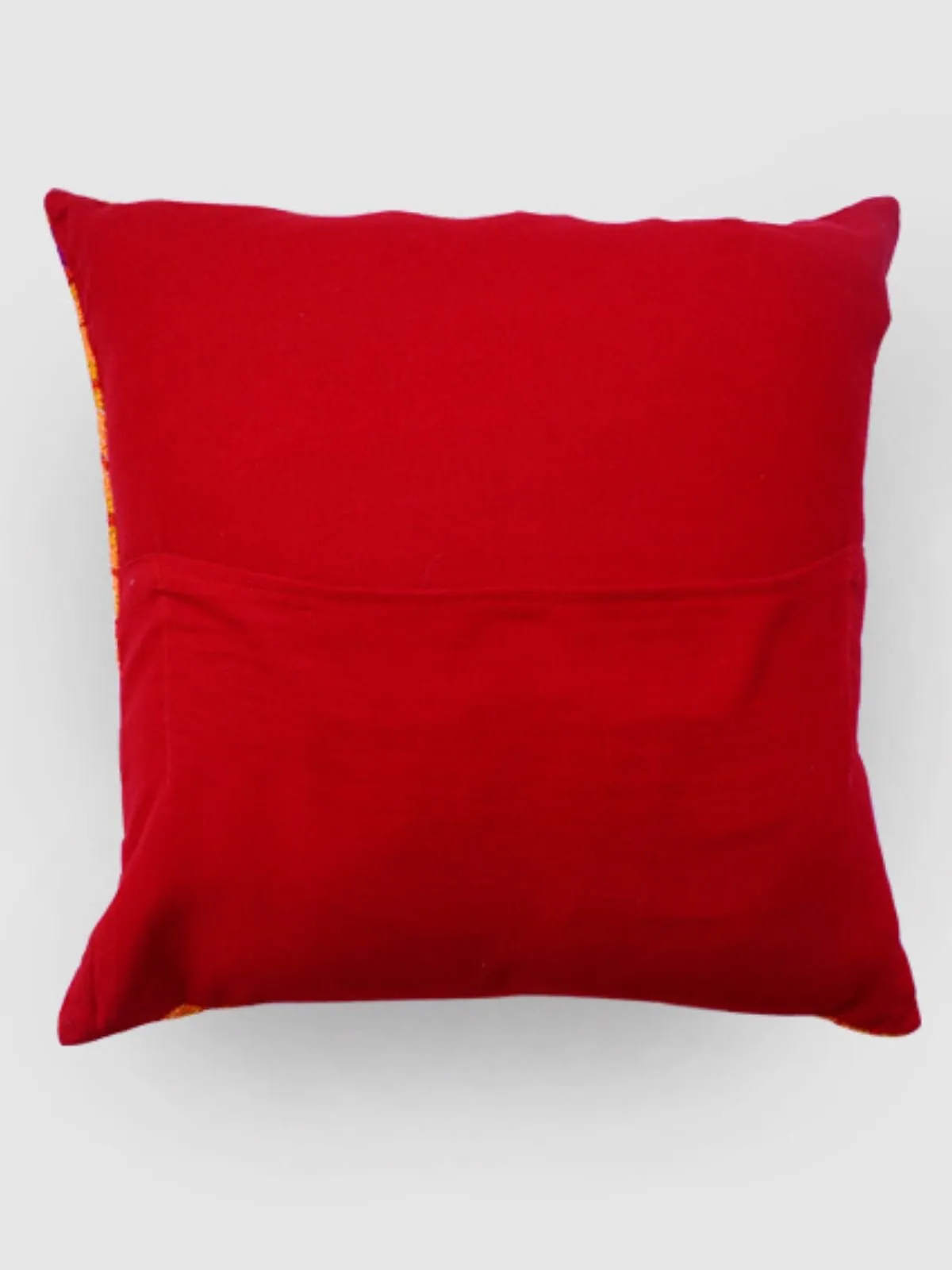 Leaves Chainstitch Embroidered  Cushion Cover