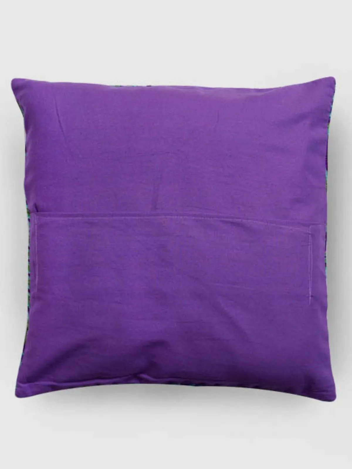 Leaves Chainstitch Embroidered  Cushion Cover