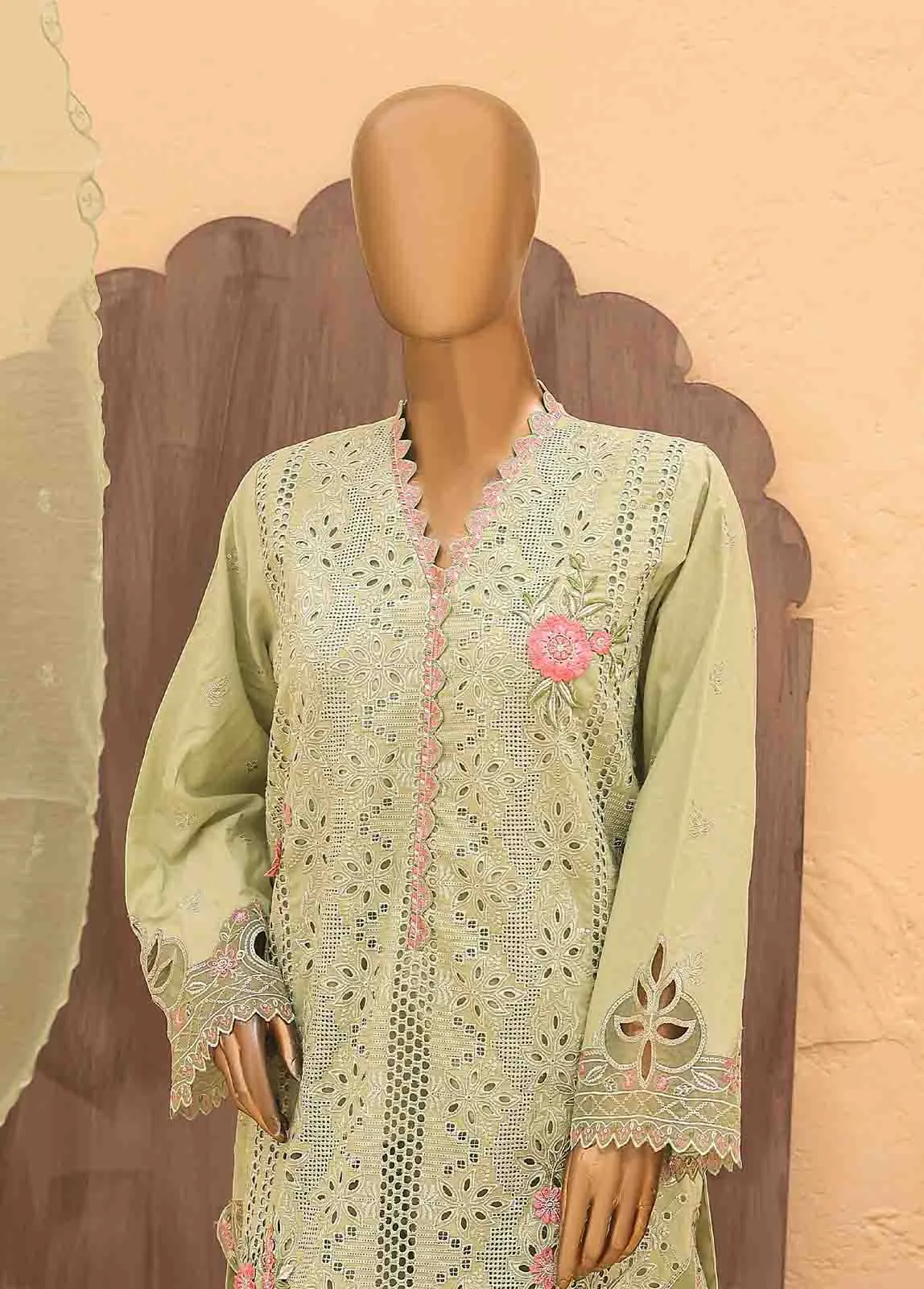 LF-HR-0133 B-3 Piece Chikankari Stitched Suit