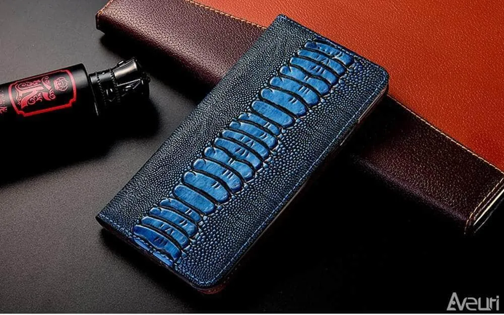 Luxury Galaxy A34 Genuine Leather Flip Case