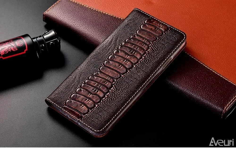 Luxury Galaxy A34 Genuine Leather Flip Case
