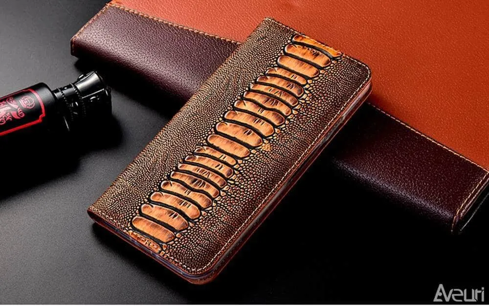 Luxury Galaxy A34 Genuine Leather Flip Case