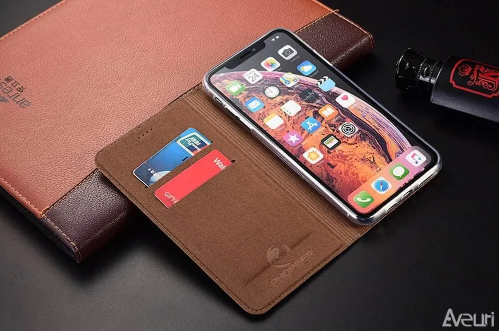 Luxury Galaxy A34 Genuine Leather Flip Case