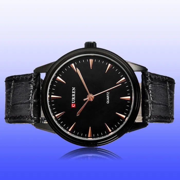 Men's Quartz watch Casual watches Men Clock Gold Simple Style Mens WristWatch CURREN Brand Luxury Watch