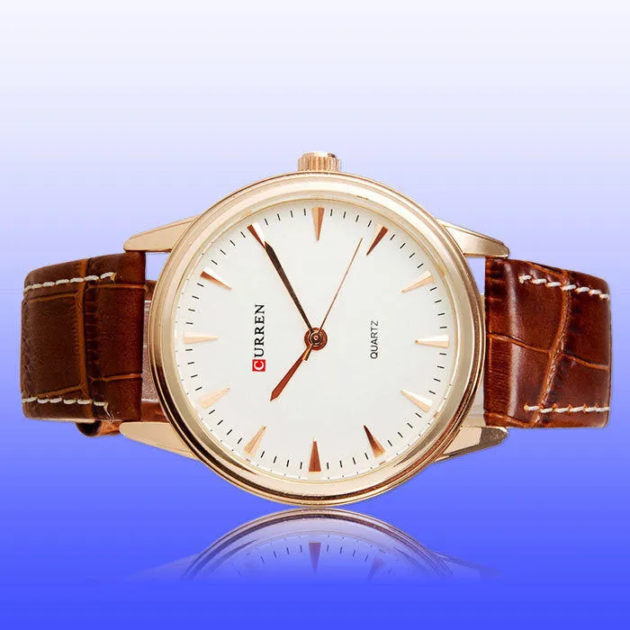 Men's Quartz watch Casual watches Men Clock Gold Simple Style Mens WristWatch CURREN Brand Luxury Watch