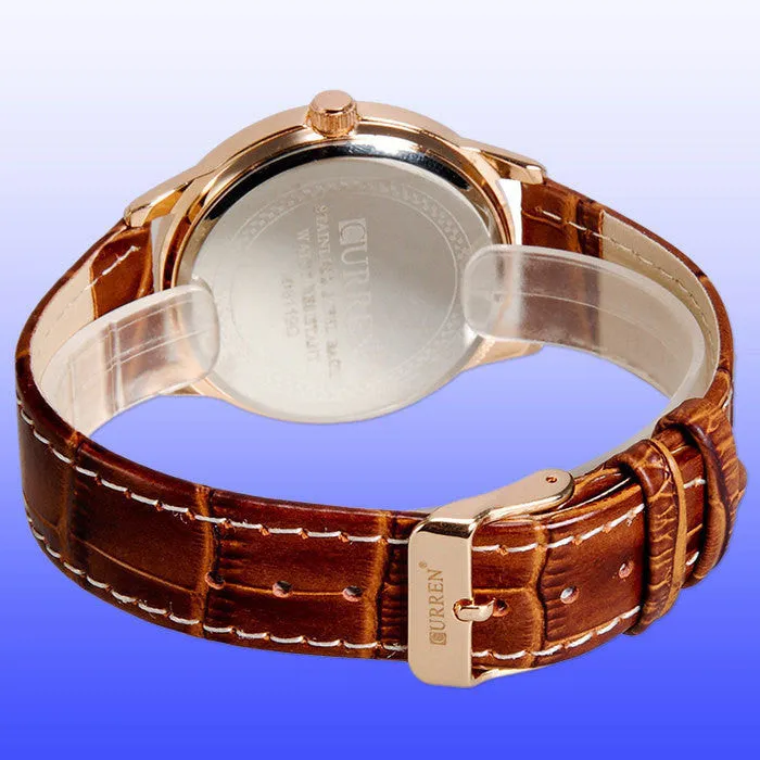 Men's Quartz watch Casual watches Men Clock Gold Simple Style Mens WristWatch CURREN Brand Luxury Watch