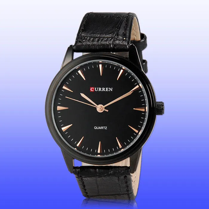 Men's Quartz watch Casual watches Men Clock Gold Simple Style Mens WristWatch CURREN Brand Luxury Watch